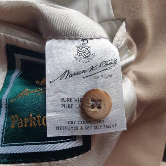 Vintage Warren K Cook Parktown SZ 42 Wool Men's Beige Sport Jacket From Scotts - Picture 10 of 16